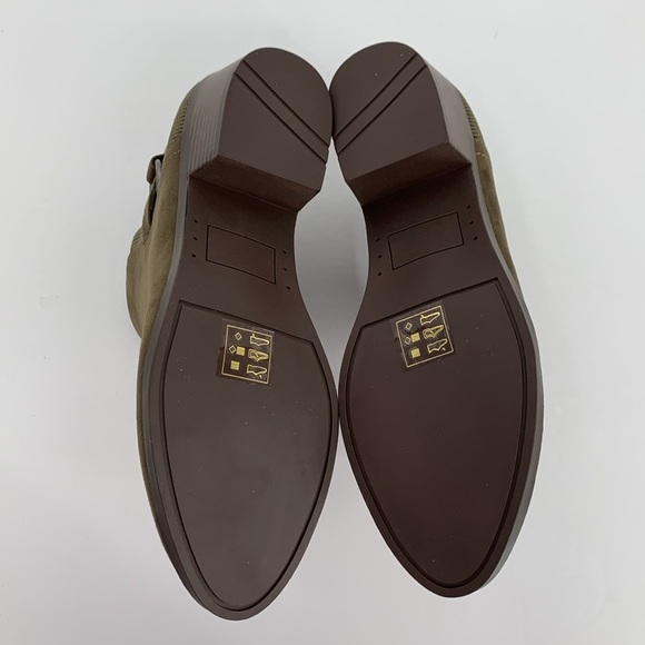 Market & Spruce Kaili ankle boots bootie shoe olive green heel stretch new 7 - Picture 6 of 7